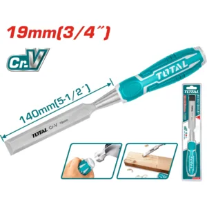 CINCEL PARA MADERA CRV. ANCHO: 19 MM. LONGITUD 140 MM. TOTAL THT41196