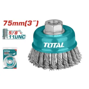 DISCO DE ALAMBRE ENROSCADO 3" CON ROSCA 5/8" 11 TOTAL UTAC32031