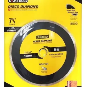 DISCO DIAMANTADO LISO-HUMEDO PARA AZULEJOS 7 1/4" 8500RPM DDU18H UYUSTOOLS