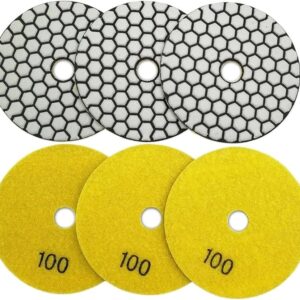 DISCO DE PULIR GRANITO 4" #100 AMARILLO