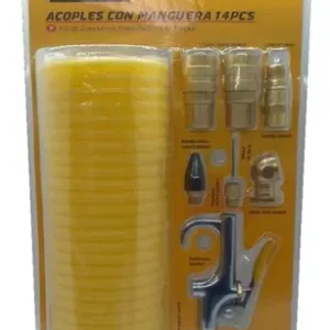 JUEGO DE ACOPLDE CON MANGUERA14 PCS UYUSTOOLS ACM14U