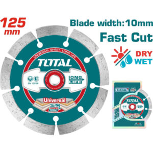 DISCO DIAMANTADO Y SEGMENTADO PARA CORTE EN SECO/METAL 7" TOTAL TAC2111803