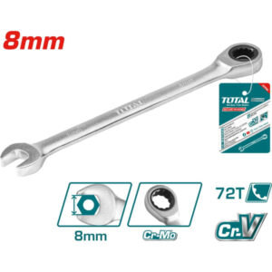 LLAVE DE COMBINACION CON RACHET 8MM TOTAL TCSPAR081