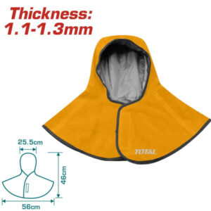 CAPUCHA AMARILLA DE CUERO TALLA UNICA PARA SOLDAR TOTAL TSP20101