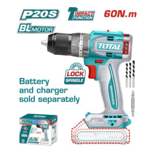 TALADRO 1/2 INALAMBRICO 20V (NO INCLUYE BATERIA NI CARGADOR) TOTAL TIDLI206021