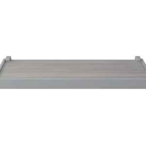REPISA GRIS CON BORDE BLANCO Y SOPORTE 1.5X20X60CM BESTVALUE F02028