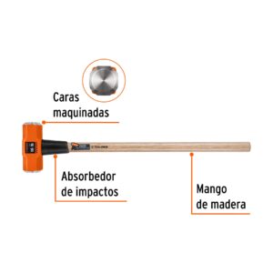 MAZO DE 16LB CON MANGO DE MADERA TRUPER 16515
