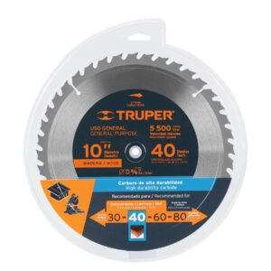 DISCO CORTE 10"X40 DIENTES PARA MADERA TRUPER 18305